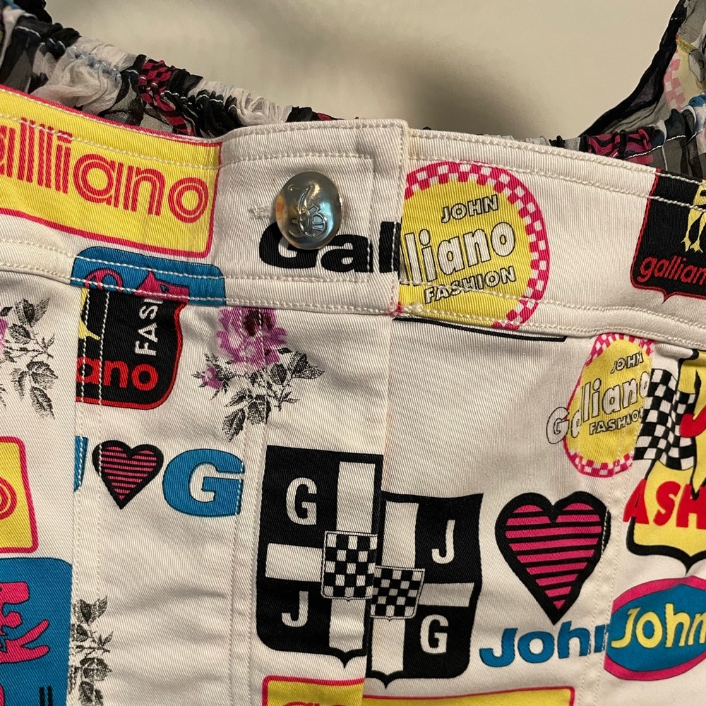 John Galliano SS 2002 Racing Print Corset Top - Picture 4 of 5